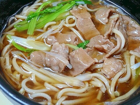 冬は熱々！　とろ～り「牛あんかけ蕎麦」